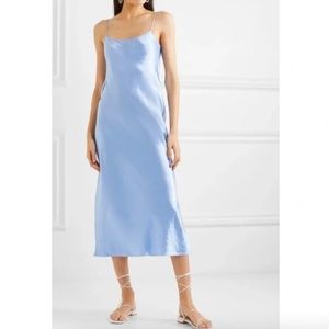 Vince Satin Slip Dress - Light Blue